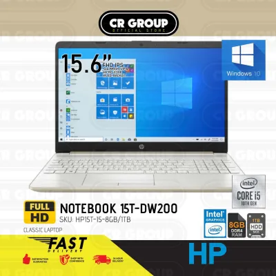 [Same Day Delivery] HP i5 Notebook 15T-DW200 | 15.6" Full HD | ENERGY STAR® certified | Intel® Core™ 10th Gen i5-1035G1 | 8GB DDR4 RAM | 1TB HDD | Intel UHD Graphics