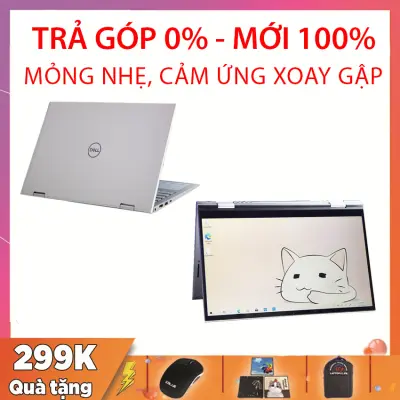 (MỚI 100%) Dell Inspiron 5410 Silver, Laptop Xoay Gập 360 Độ Cấu Hình Khủng, i5-1135G7, RAM 8G, SSD 512G, VGA Intel Iris Xe G7, Màn 14 FullHD IPS, Touch