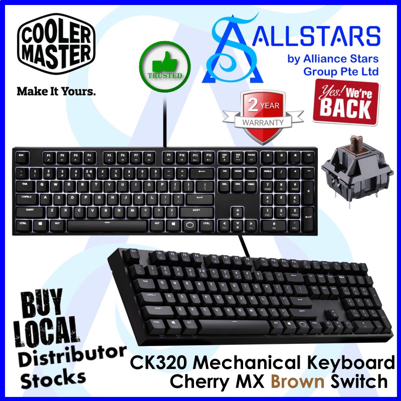 (ALLSTARS : We are Back Promo) CM / CoolerMaster Cherry MX CK320 / CK-320 Mechanical Keyboard (Warranty 2years with Local Distributor BanLeong) Singapore