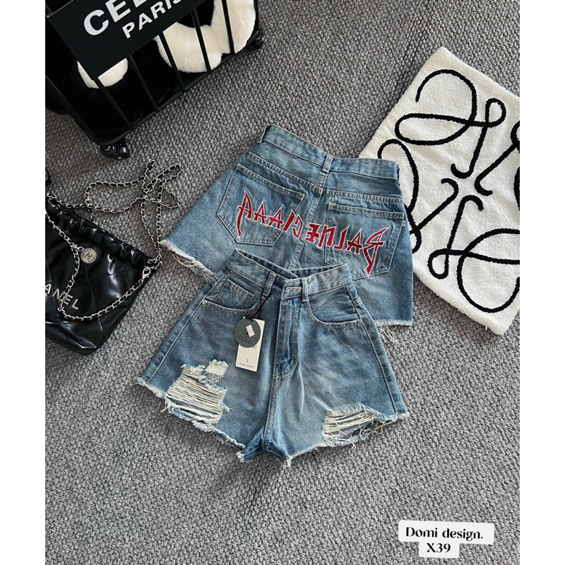 COD màu bò 100%) quần dáng ( thật lai hình short Short siêu viền jeans  hot xoè