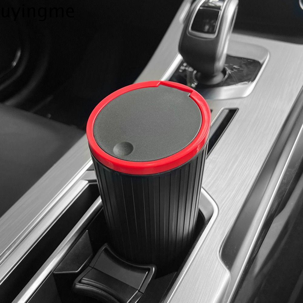 UYINGME Sức chứa lớn Thùng Rác Ô TÔ Kiểu ấn Kín nước Đa chức năng Túi rác nội thất xe hơi Bền ABS Thùng rác xe hơi Hộp tay vịn ô tô
