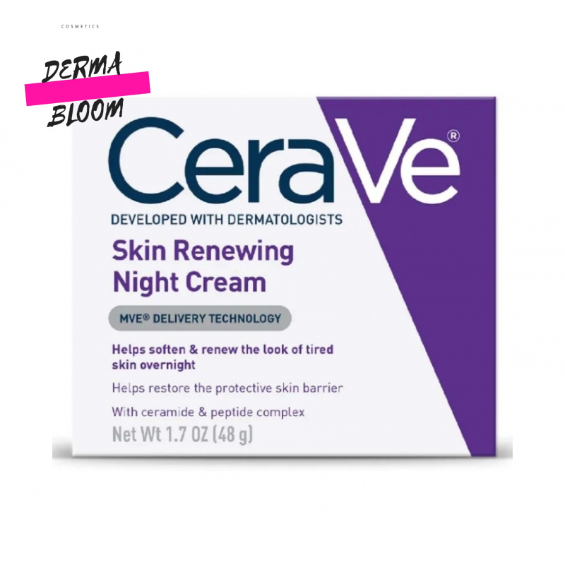 Cerave Skin Renewing Night Cream 48G Hyaluronic Acid Niacinamide