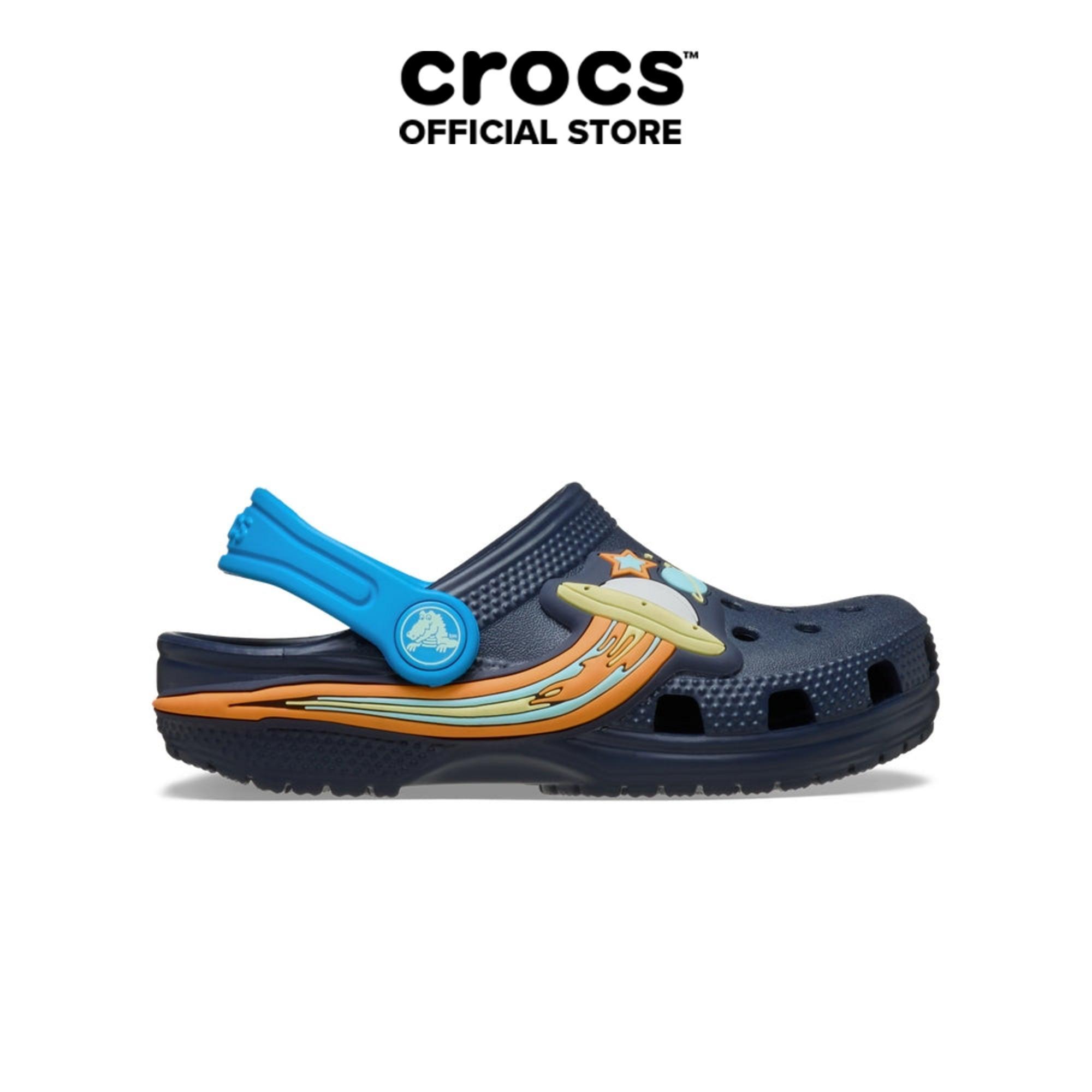 Giày Clog Trẻ Em Crocs Toddler Classic UFO Lights - Navy - 211623-410
