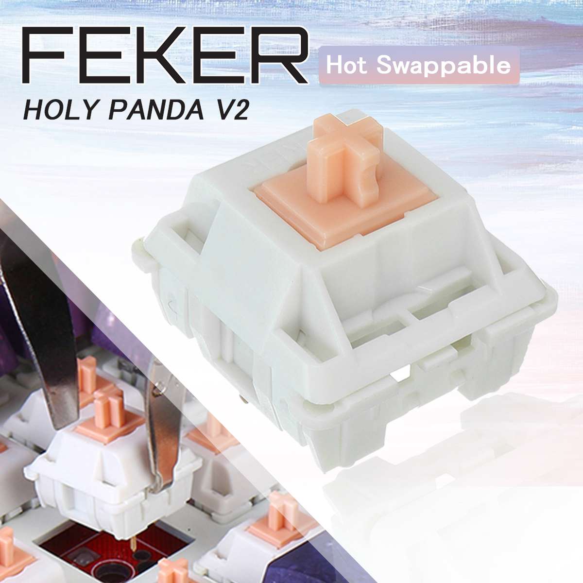 FEKER Similar To Holy Panda Mechanical Keyboard Accessories Replacement Tactile Polycarbonate Top Ch