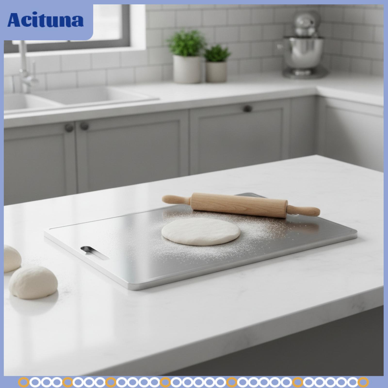 เครื่องครัวและอุปกรณ์บนโต๊ะอาหาร Acituna เขียงสแตนเลส 304 เขียงโลหะสแตนเลส เกรดอาหารสำหรับพ่อครัวที่บ้าน ห้องครัว ราคา 2,863 บาท*ส่งฟรี