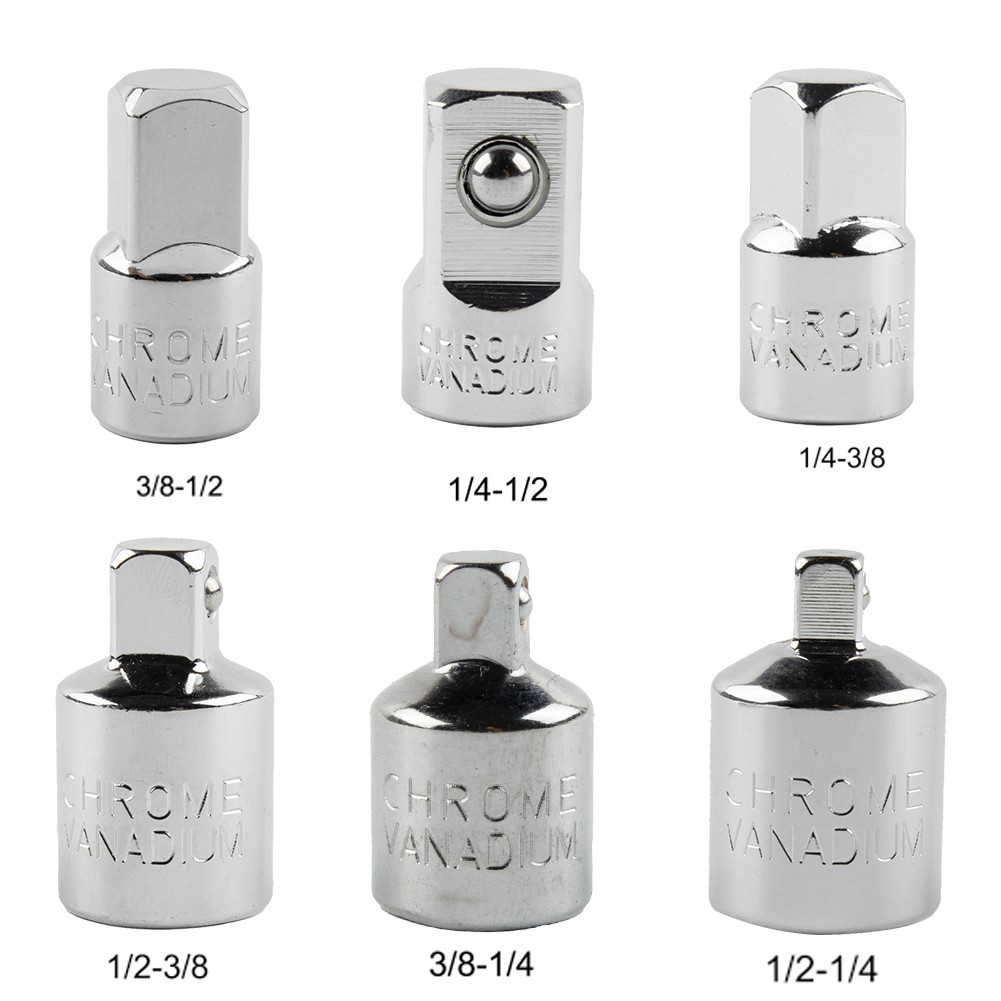 Unnicoco 1 cái Bộ chuyển đổi ổ cắm 1/4 "3/8" 1/2 "Ổ Đĩa Bộ chuyển đổi ổ cắm bánh cóc Bộ chuyển đổi ổ cắm đực sang cái chuyển đổi dụng cụ sửa chữa