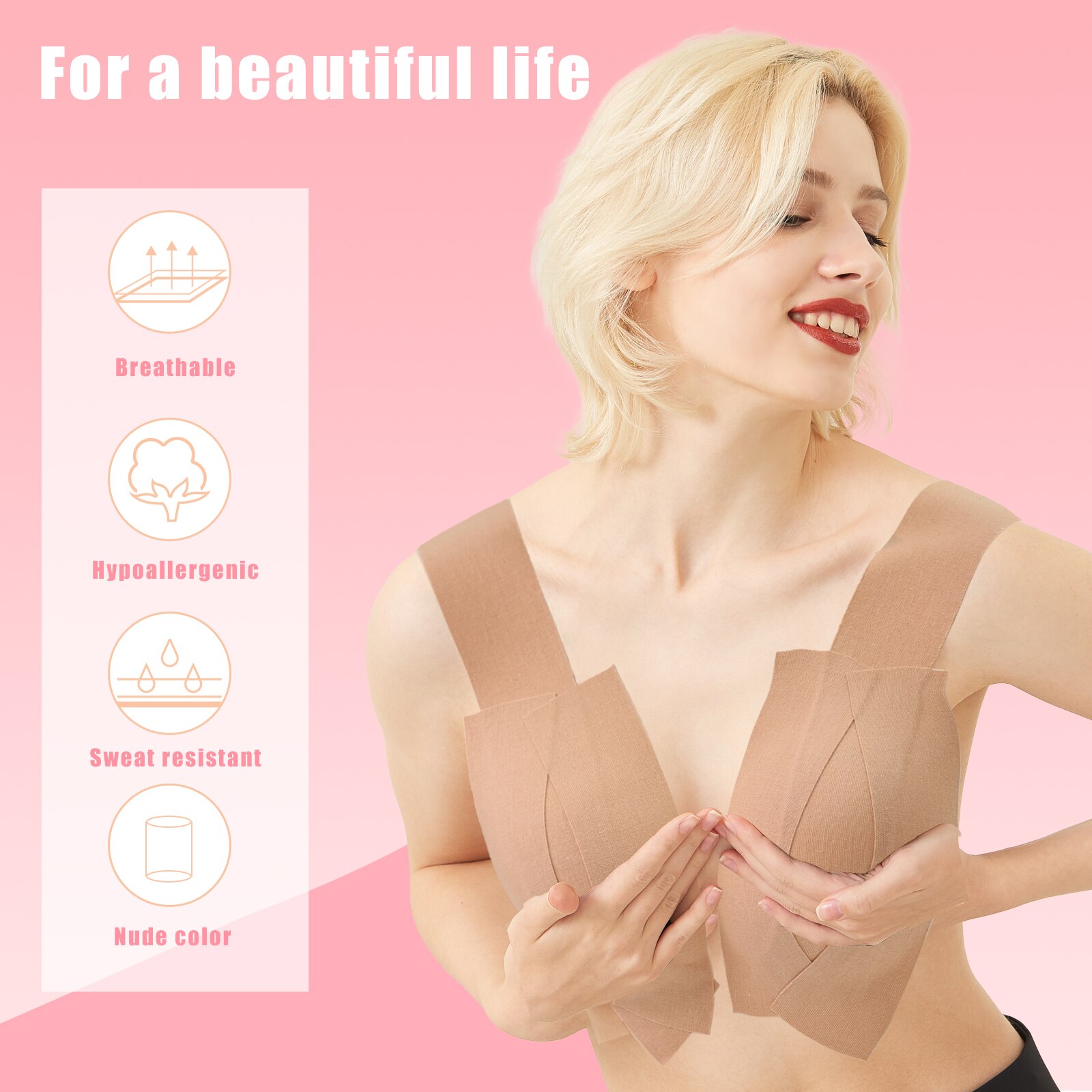 Boob Tape Backless Strapless Breast Pasties Tape Breast Lift Up