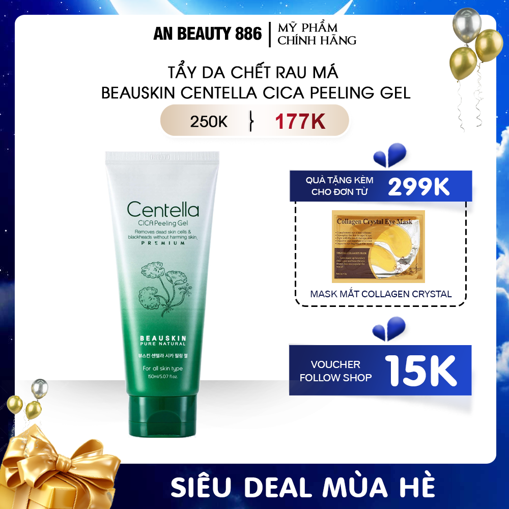 Tẩy da chết rau má tái tạo phục hồi da Beauskin Centella Cica Peeling Gel 150ml
