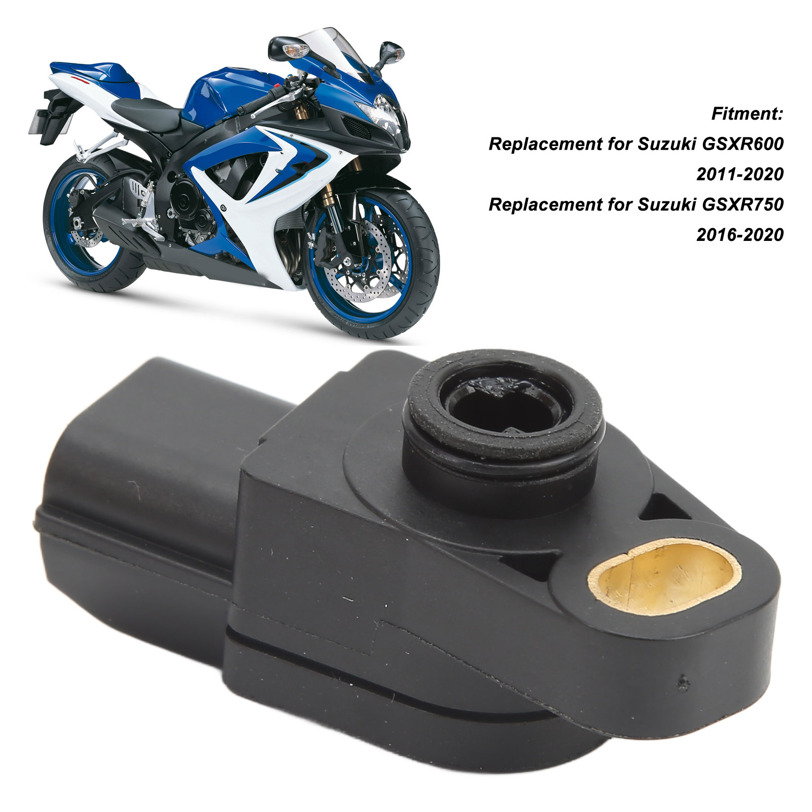 Luocute xe máy TPS Cảm biến vị trí bướm ga thay thế cho gsxr600 2011 2020 và gsxr750 2016 2020 OE số 29g00