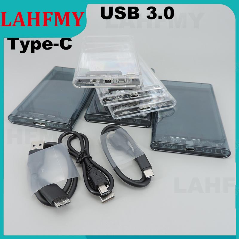 Qhfla1 external hd case 2.5 sata to usb 3.0 5gbps transparent portable external hard drive 2.5 hdd enclosure for pc disk ssd box