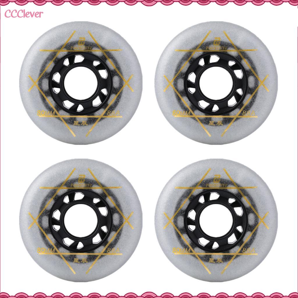 Ccclever 88A Giày trượt bánh xe 80mm Bạc