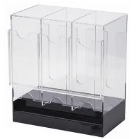 [p6yg]Booster Pack Case 3-Slot Acrylic Card Dispenser Storage Acrylic Organizer for Workplace Trading Game Sports Bedroom