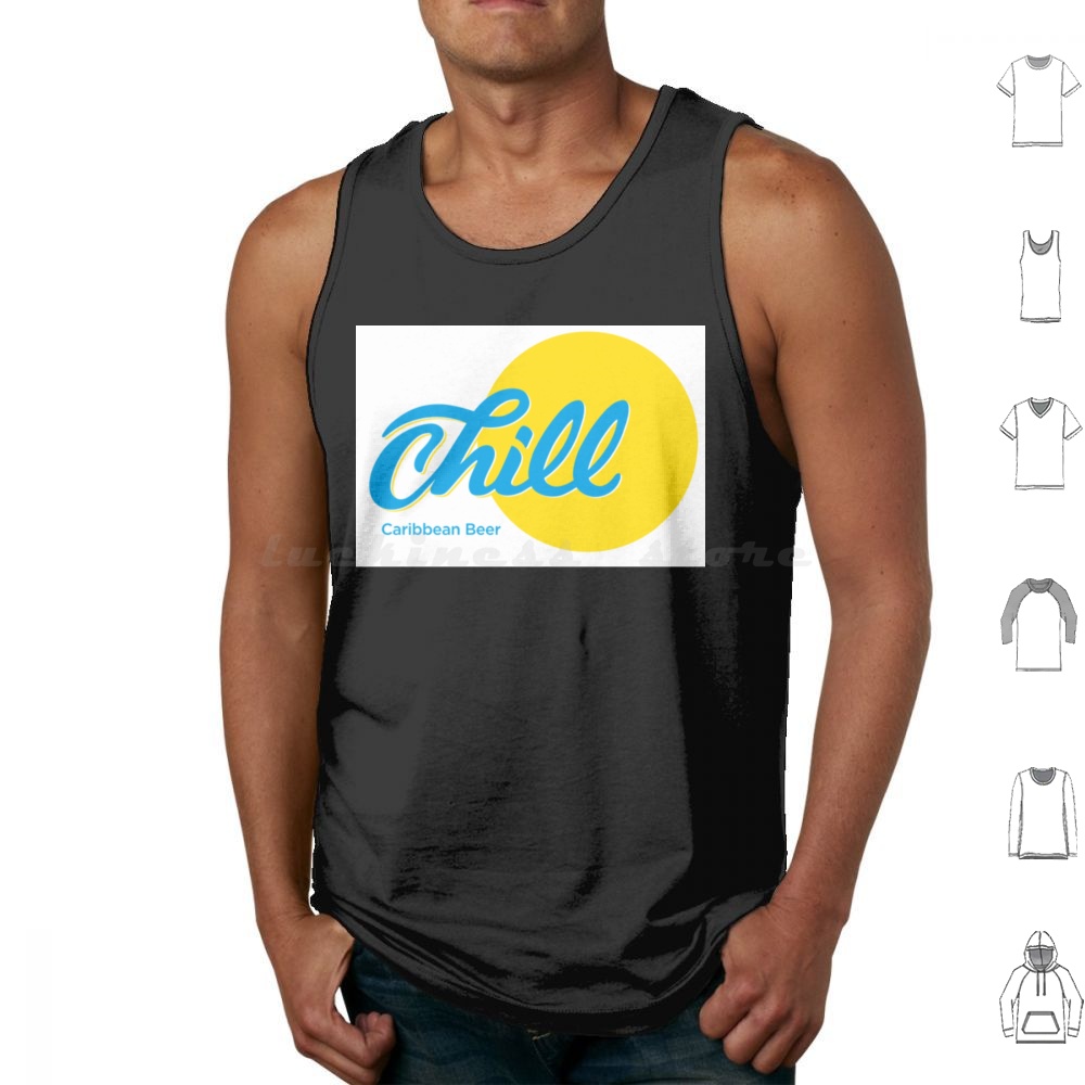 [Zessz] Logo CHILL (Kiểm tra phiên bản 2) Áo vest áo ba lỗ không tay aruba balashi CHILL bia thương 