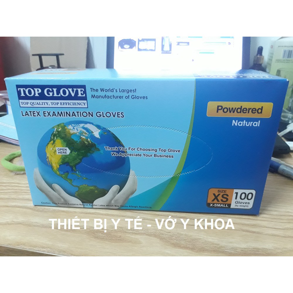 Găng tay không bột, có bột Latex Topglove Malaysia - Latex gloves