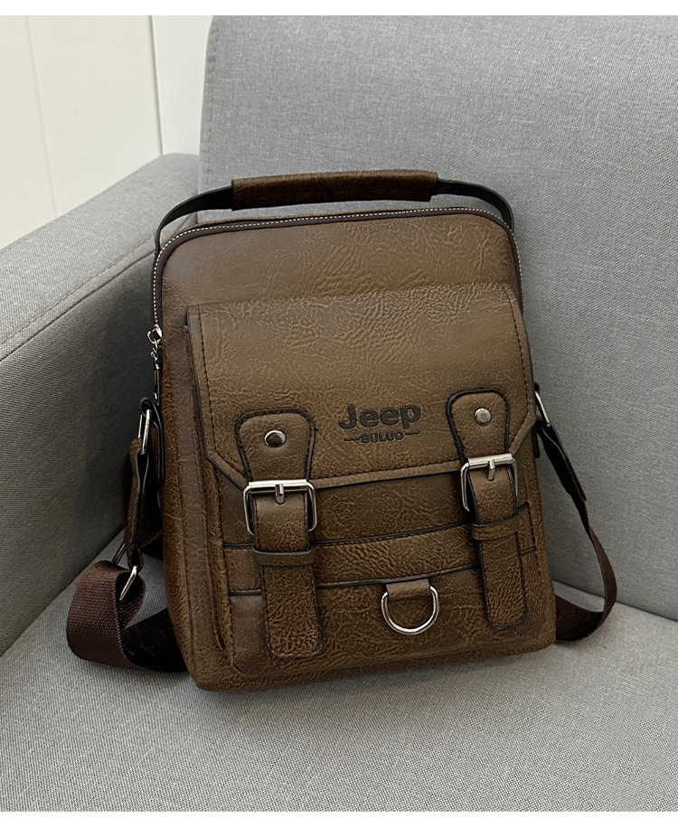 JEEP BULUO men's bag shoulder bag 2024 new crossbody bag business handbag printed logo small bag