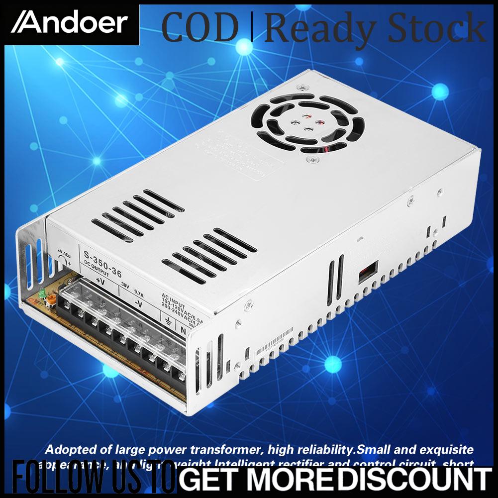 Andoer Bộ nguồn Aumotop 350W 36V Bảo vệ quá tải Thích hợp cho các phương tiện vận tải Điều khiển công nghiệp Giá 953,000 Đồng*Miễn phí vận chuyển