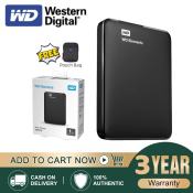 WD My Passport Portable Hard Disk Drive - 1TB/2TB, 3-Year Warranty