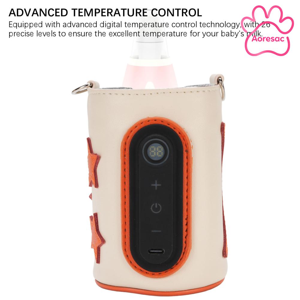 ของใช้แม่และเด็ก Aoresac นมความร้อน Keeper COVER นมขวดอุ่น Stable อุณหภูมิคงที่ 10W แบบพกพา 26 ระดับปรับได้สำหรับเดินทาง
