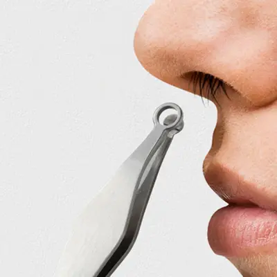 Universal Nose Hair Trimming Tweezers Stainless Steel Eyebrow Nose Hair Cut