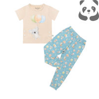 Bamberry Baby Short Sleeves Pajama Set Up Up And Away Collection - Bamboo Fabric