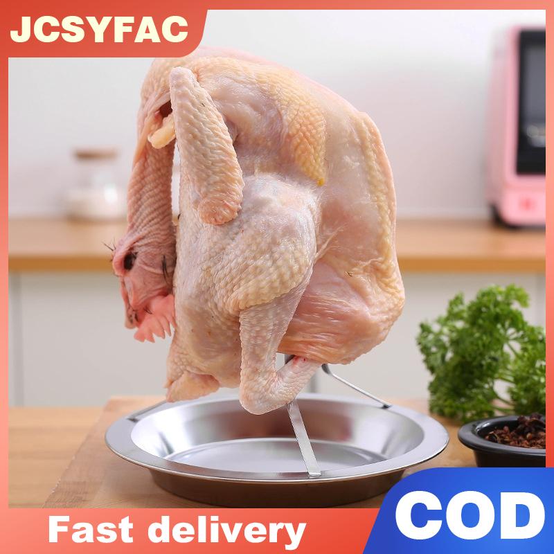 โทรศัพท์มือถือและแท็บเล็ต JCSYFAC ที่ย่างไก่สแตนเลสในร่มอุปกรณ์ทำอาหารกลางแจ้งที่ย่างไก่งวงที่วางไก่สำหรับย่างเตาอบ ราคา 102 บาท*ส่งฟรี