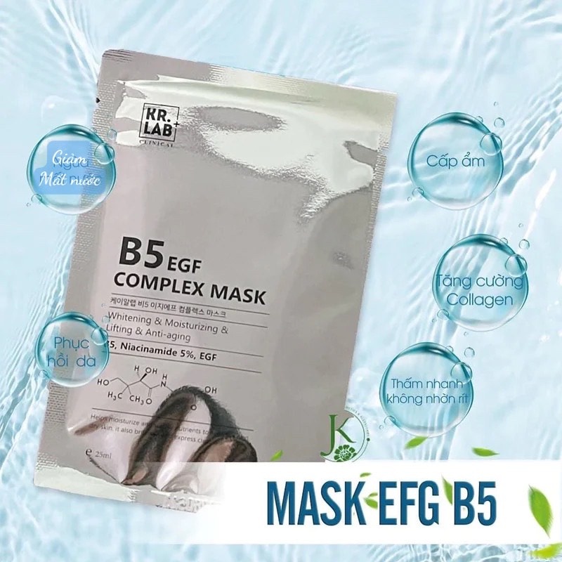 Mặt nạ phục hồi dưỡng trắng da, cấp ẩm cho da B5 EGF Complex Mask KR.LAB (Kr Lab)