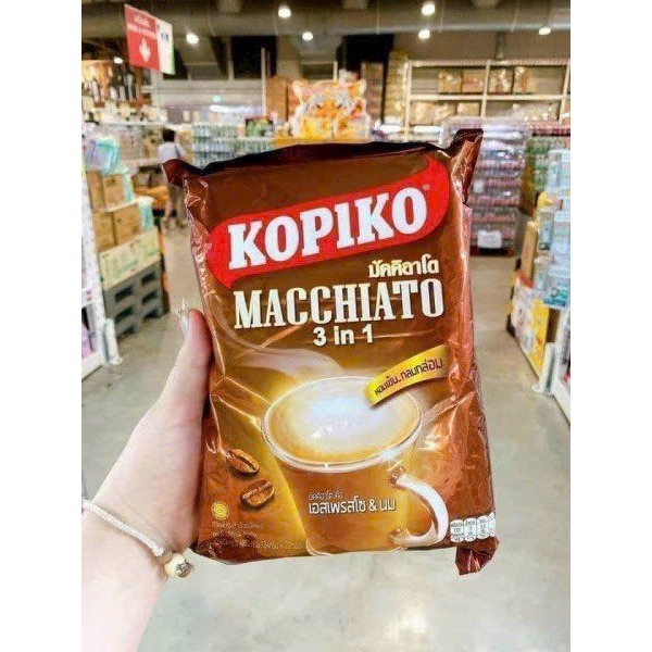 Cà phê sữa KOPIKO Machiato nội địa Thái Lan bịch 20 gói date mới