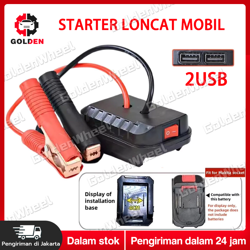 【Cod】2Usb Makita Power Bank Car Dry Battery - Portable Emergency Starter Jumper, Battery Charger for Cars & Motorcycles Harga 33,000 rupiah*Gratis Ongkir