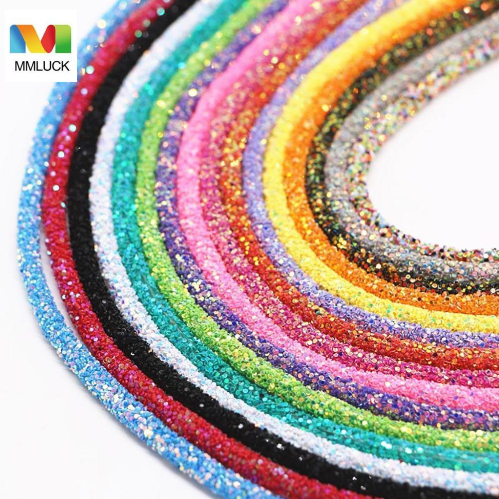 MMLUCK Sáng Tạo 1 m/cuộn Đảng Trang Trí Nguyên Liệu may mặc Mềm Đầy màu sắc Hat Trang Trí Nội Thất Nhựa Sequin Dây Sandal TỰ LÀM Long lanh Dây Dây