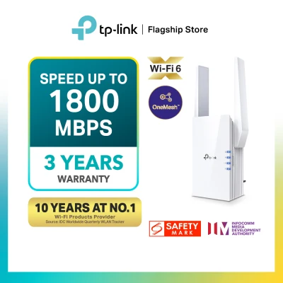 TP-LINK RE605X AX1800 Dual Band Gigabit Wireless WiFi Range Extender/booster/AP mode (Supports OneMesh, Works with any router)