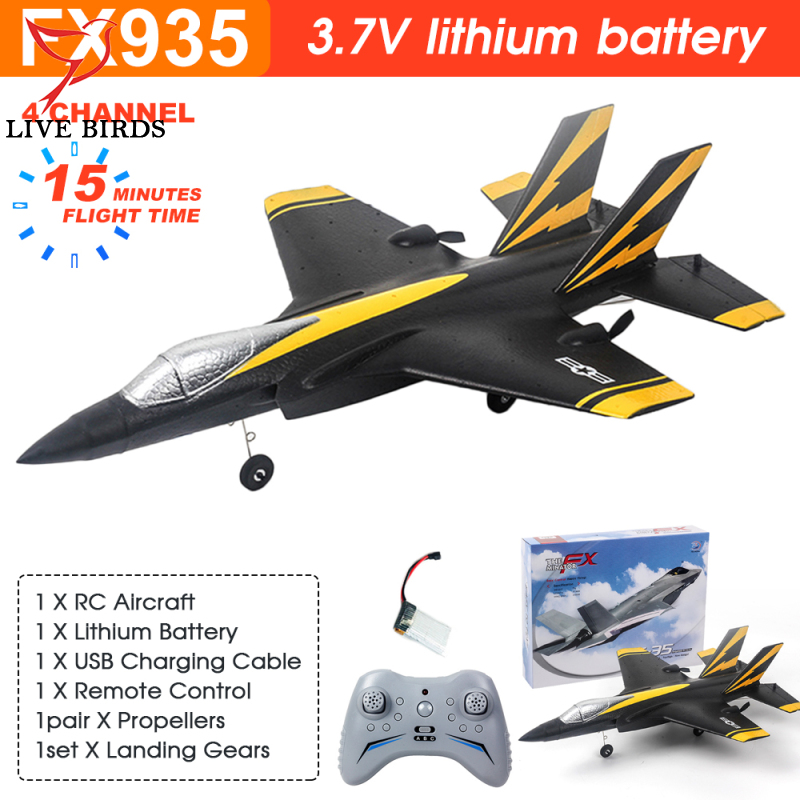 Fx935 Rc Airplane 2.4g 4CH F35 Fighter Epp Drone Remote Control Plane Electric Rc Aircraft Model Toys For Boys Gifts ราคา 1,593 บาท*ส่งฟรี