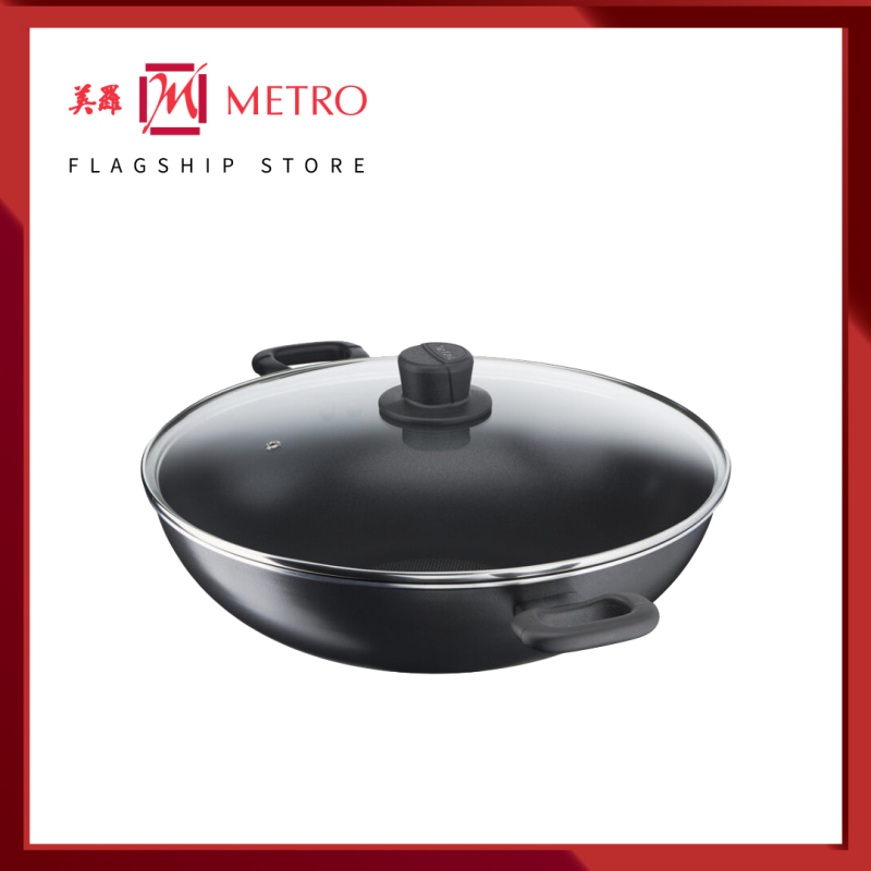 Tefal Cook Easy Chinese Wok 36cm with Lid B50392 Singapore