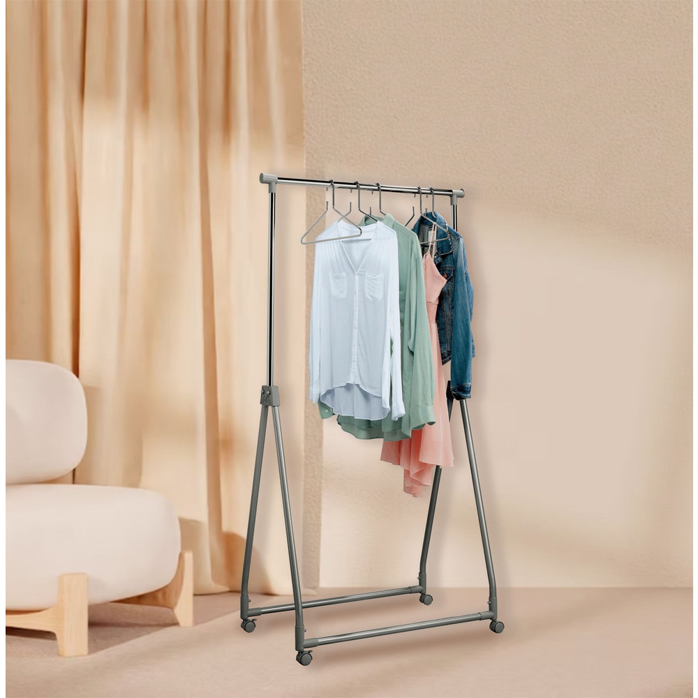 Global House SAKU ราวตากผ้าเหล็กยืดได้พับได้ รุ่น FW8493AA-SL ขนาด 88.5X48X99-167 ซม. สีเงิน รับประกันของเเท้! ราคา 839 บาท*ส่งฟรี