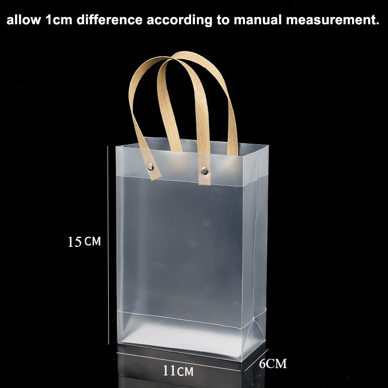 Frosted Plastic PVC Transparent Bags Souvenir Tote Bag Christmas present