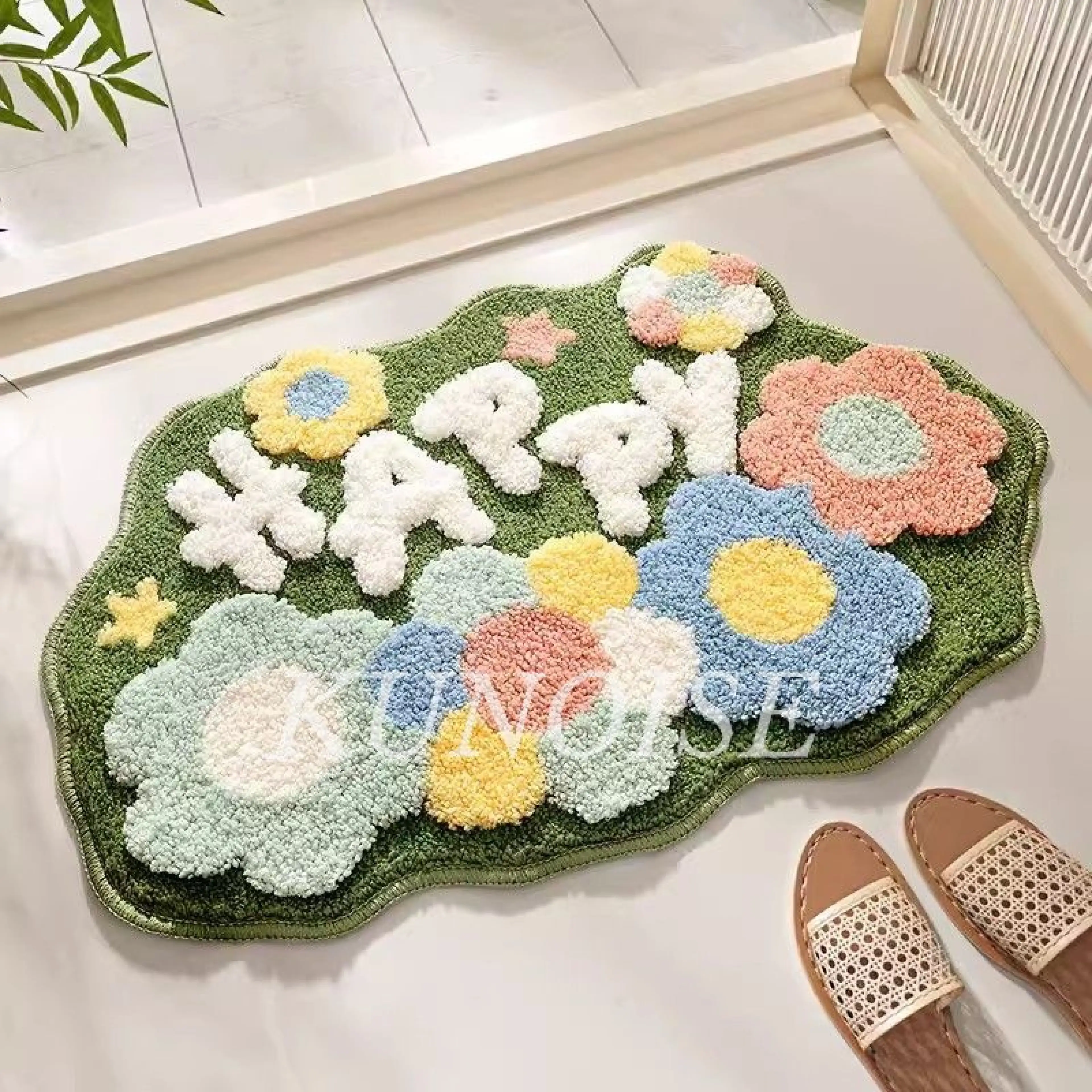 KUNOISE Floor mat, toilet absorbent mat, home toilet, bathroom mat, carpet, bathroom entrance