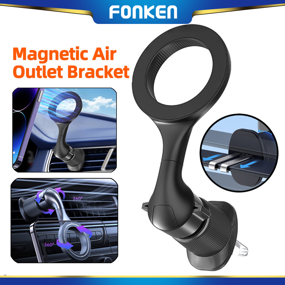 FONKEN Magnetic Car Phone Holder Air Vent Car Mount Stand 360° Strong Suction Cup Car Bracket ราคา 165 บาท*ส่งฟรี