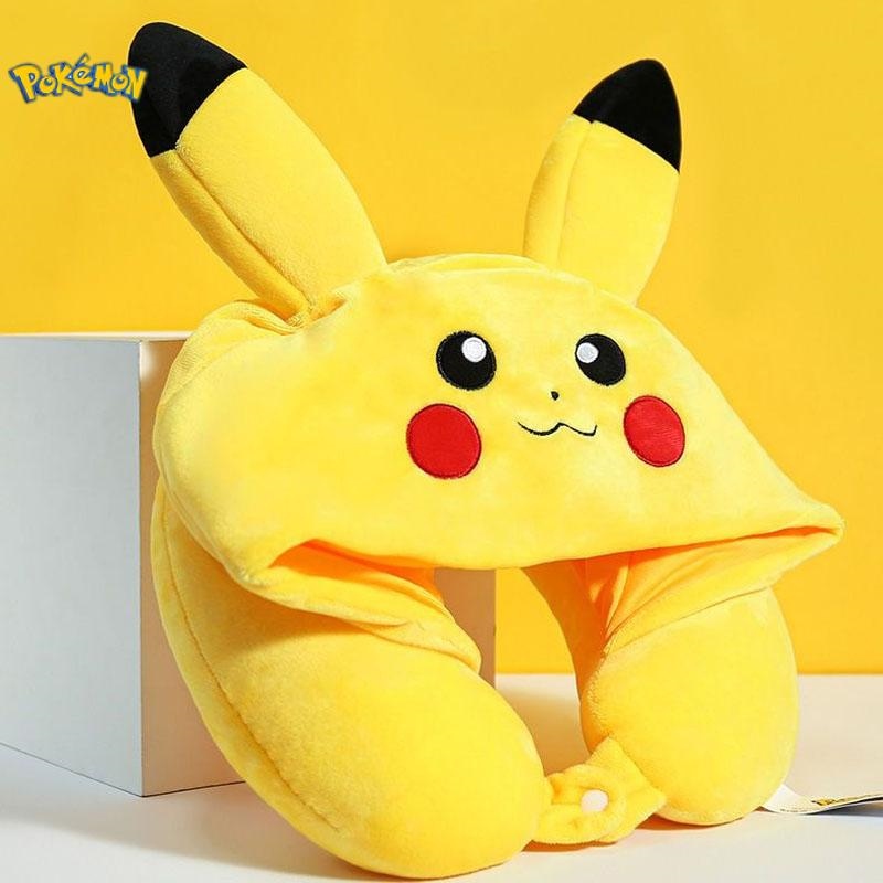 [Trang trí nội thất gia đình lizi] Pikachu Pokemon dễ thương gối chữ U Anime nhẹ và gối di động tạo 