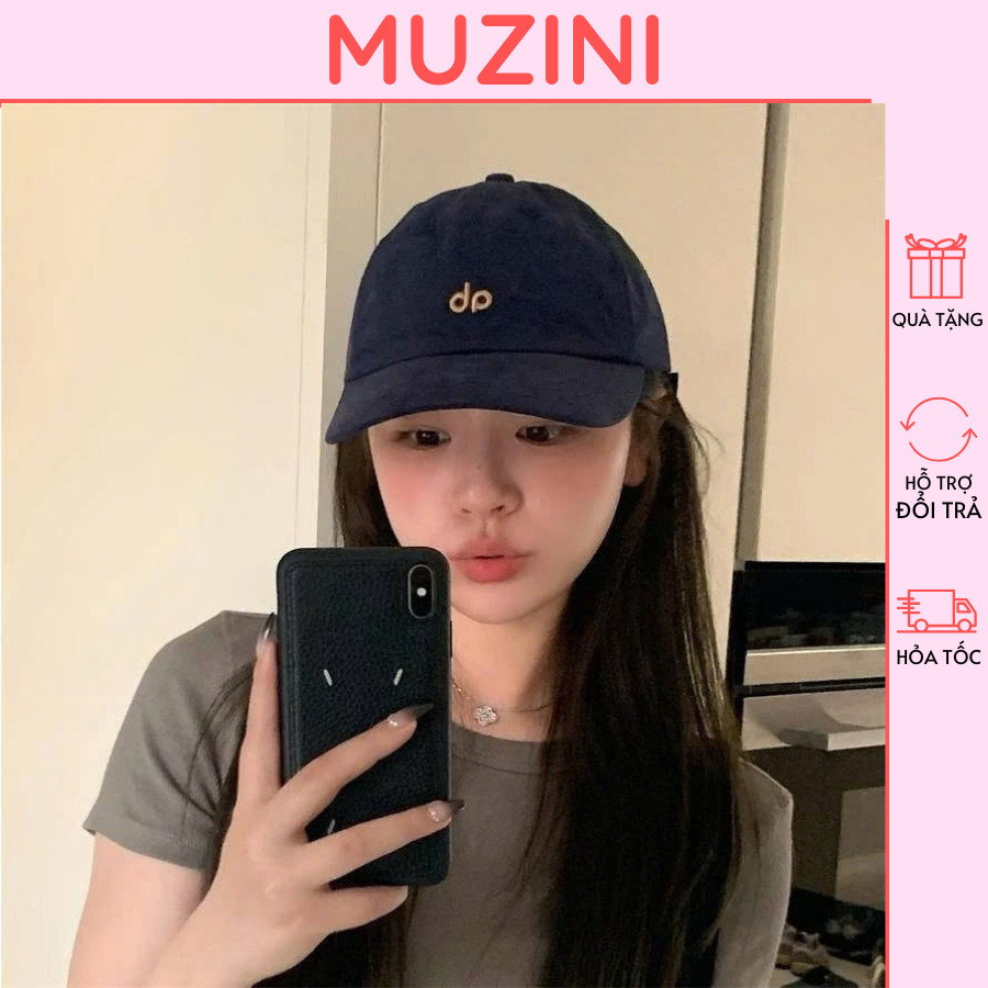 Mũ Bóng Chày Retro Nam Nữ Mềm Thêu Chữ ab Kiểu Nhật Bản Thời Trang Xuân Thu Muzini MLT30