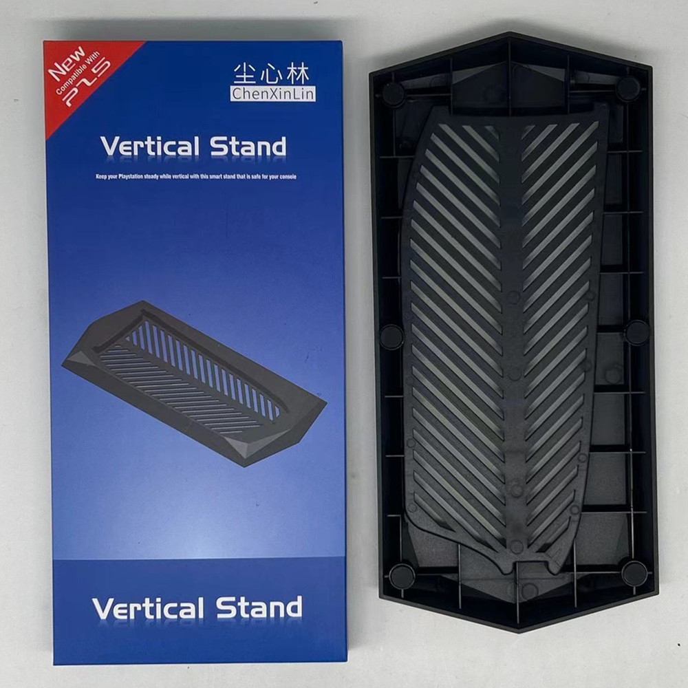 For PS5 Slim Black Plastic Vertical Stand Cooling Bracket Base Holder for Playstation 5 Slim Game Console