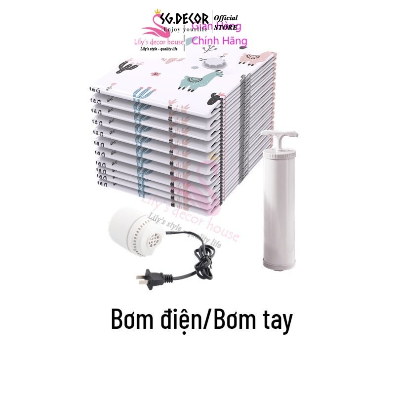 Bơm Hút Túi Chân không bơm điện bơm tay Hút chân không túi quần áo Chăn Màn SG MALL Túi chân không
