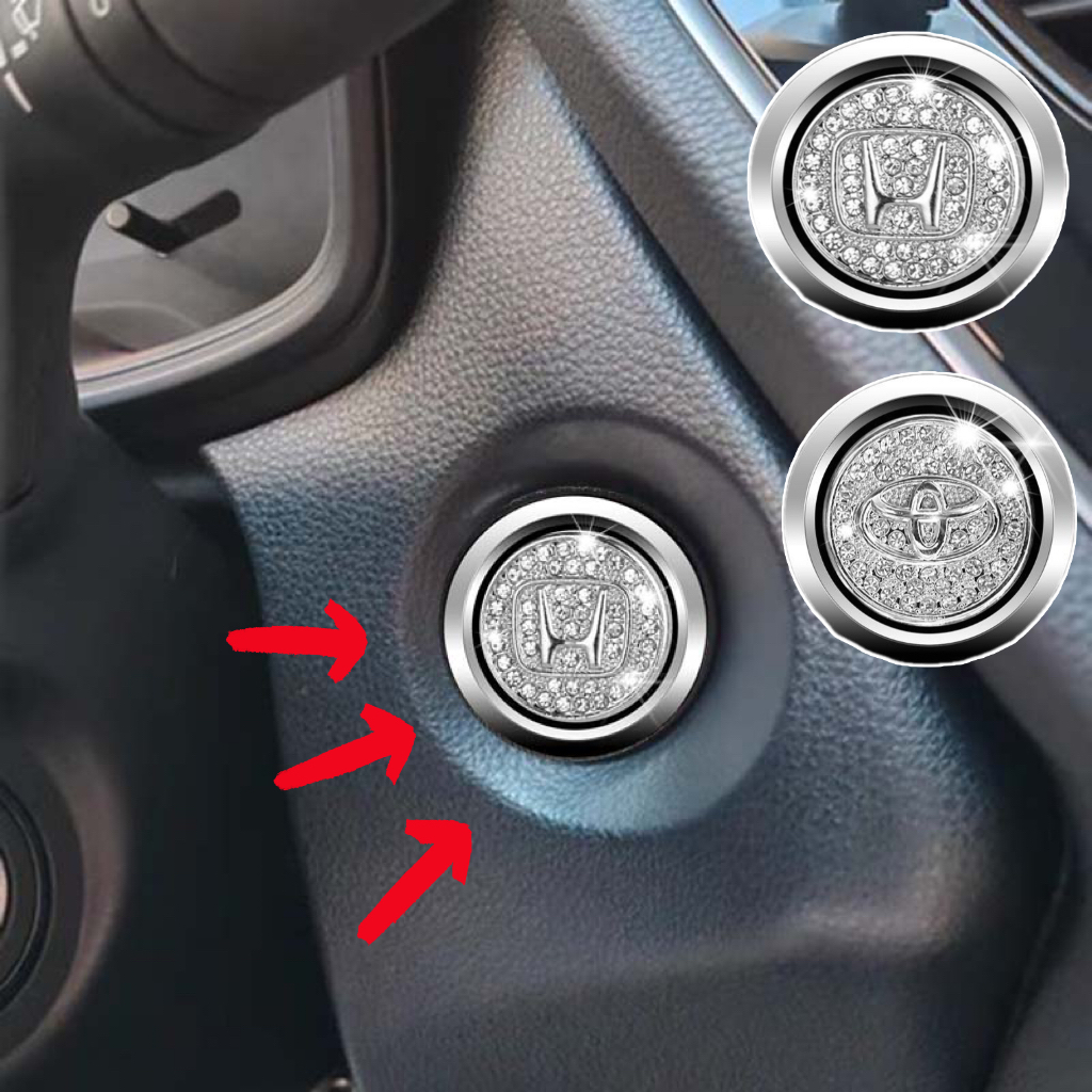 Ring Diamond Button Tombol Start Stop Engine Mobil Logo Untuk Honda/Toyota Tombol Start Stop Mobil Cover Start Engine Diamond Giá 56,500 Đồng*Miễn phí vận chuyển