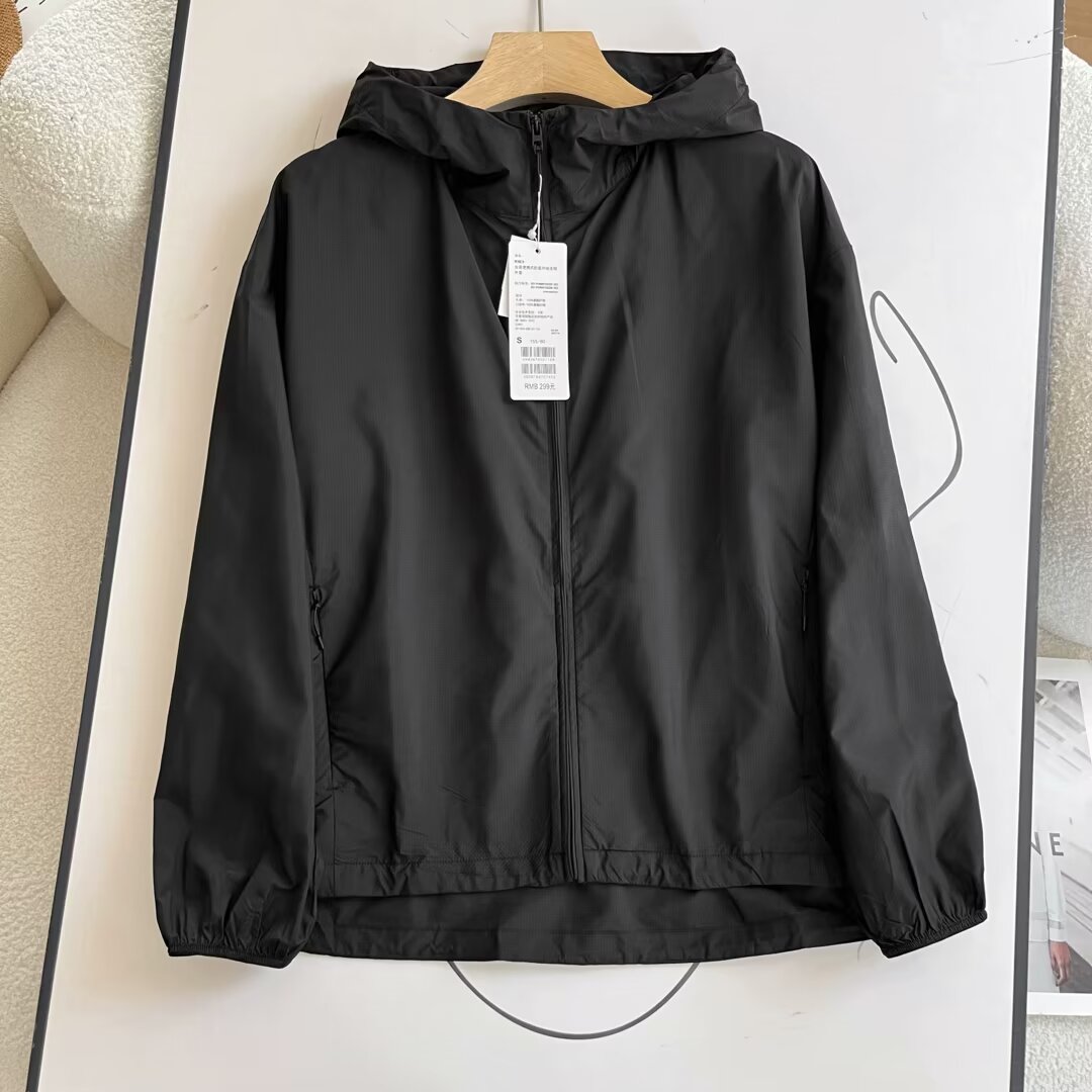 Uniqlo Nhật Bản Phụ Nữ Nhật Bản 2024 mùa hè tiện dụng bảo vệ khỏi tia UV Trùm Đầu Kem Chống Nắng Áo 