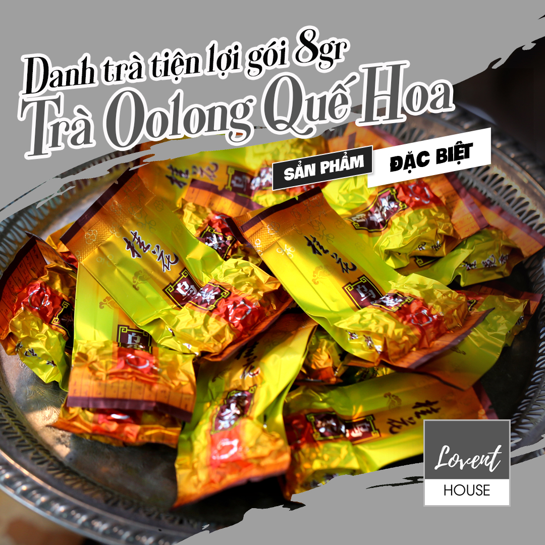 Trà Oolong Quế Hoa, trà tiện lợi gói 6g, hương thơm mạnh mẽ, vị sâu