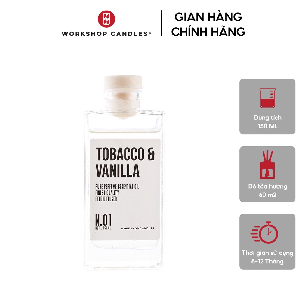 Tinh dầu Vanilla Tobacco Workshop Candles H&H Home 150ml