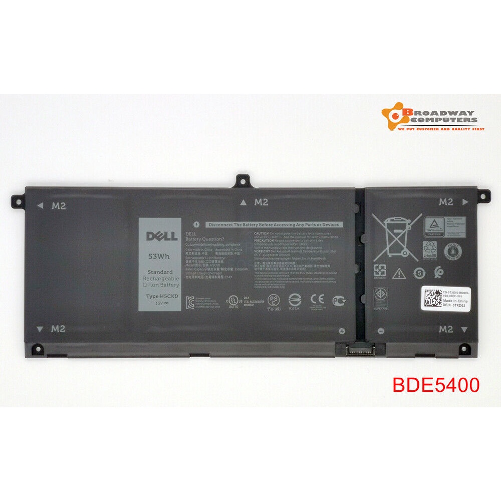 Pin laptop dell inspirion 5400 5406 5501 7405 h5ckd battery original 53wh