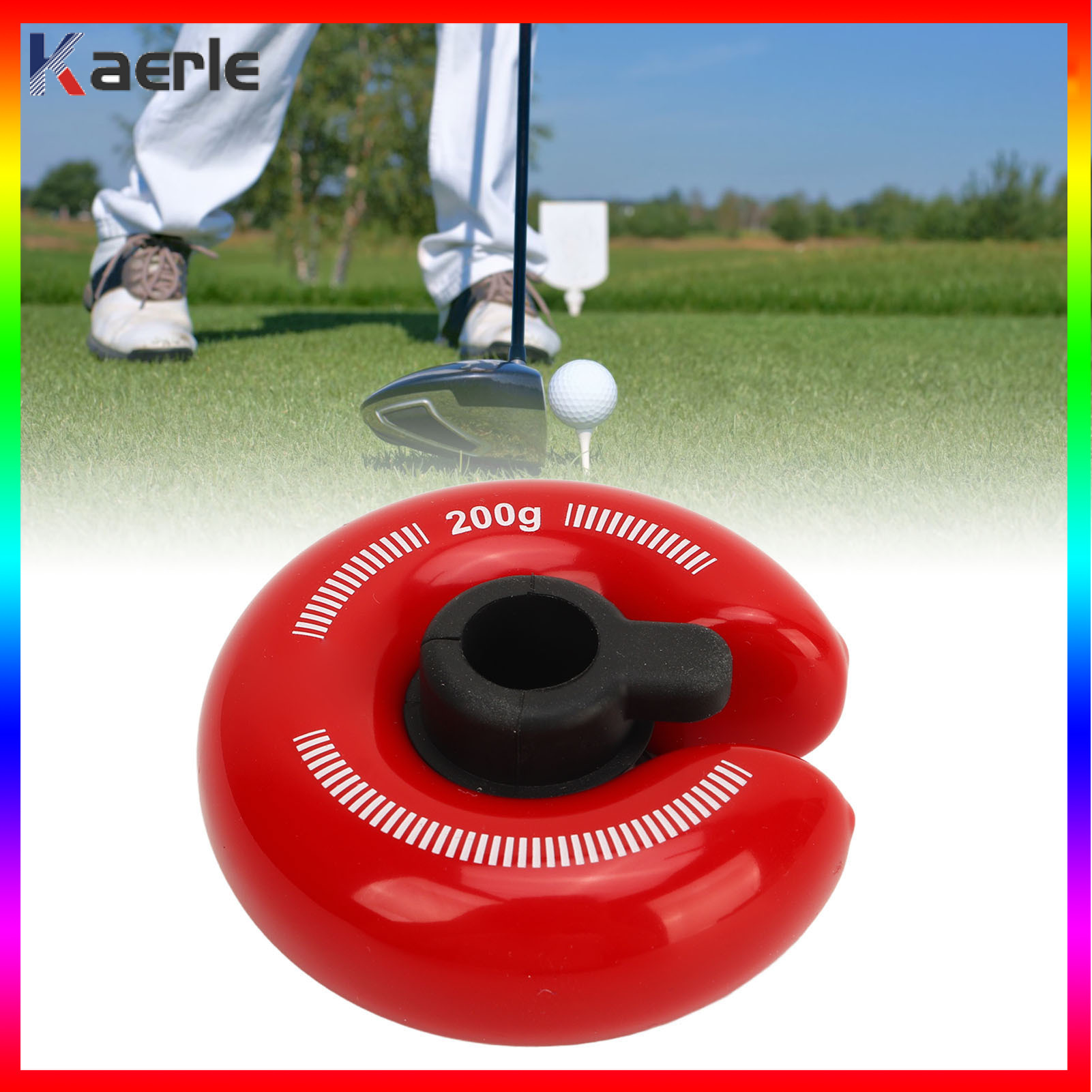 Gậy tập gôn Trọng lượng vòng gậy đánh golf Swing huấn luyện viên nhẫn cho Golf huấn luyện thực hành ấm lên