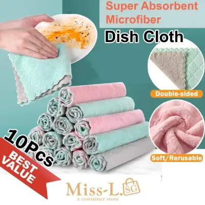 PAX-Super Absorbent Microfiber Kitchen Dish Cloth 10Pcs,kitchen cloth,dish cloth,dish cloth and towel,kitchen cloth towel,kitchen clothes,kitchen cloth quick dry