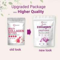 Hydrolyzed Multi Collagen Peptides Powder Types I II III V X Natural Energy Support for Women and Men