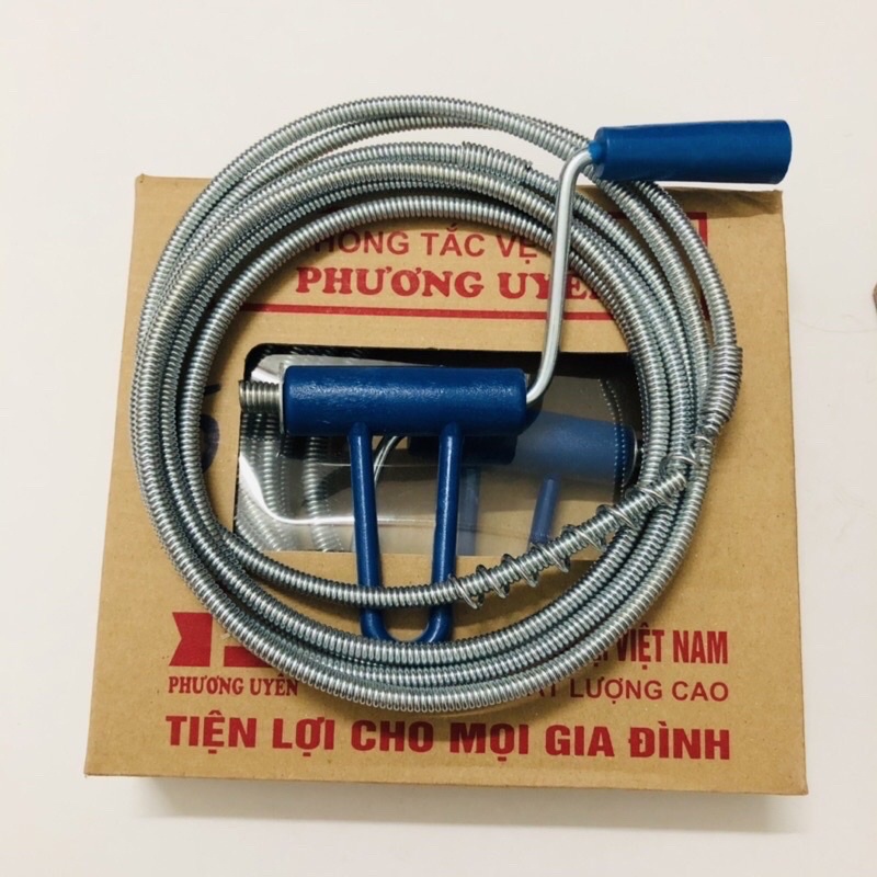Thông tắc vệ sinh dây thông cống lò xo tiện dụng Phương Uyên và Huy Hoàng