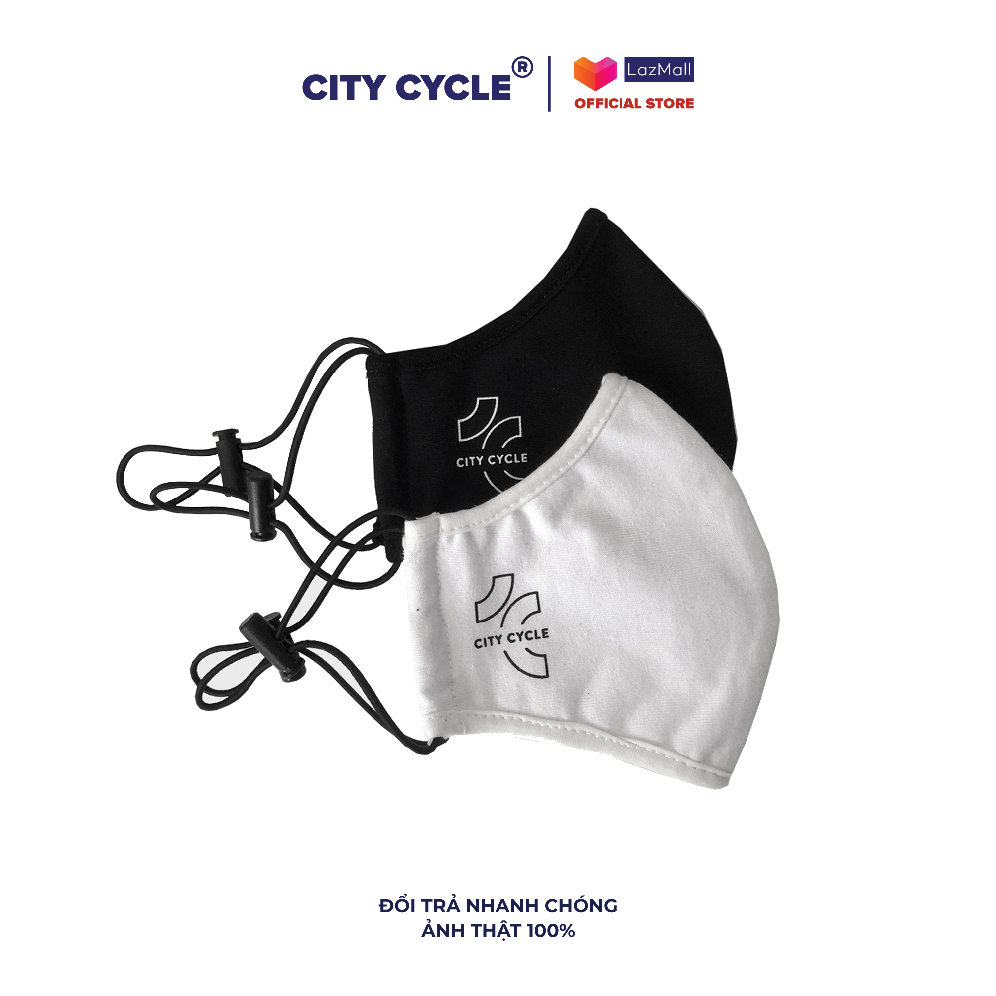 Khẩu trang Hàn Quốc City Cycle khẩu trang vải 2 lớp chống bụi chống nắng